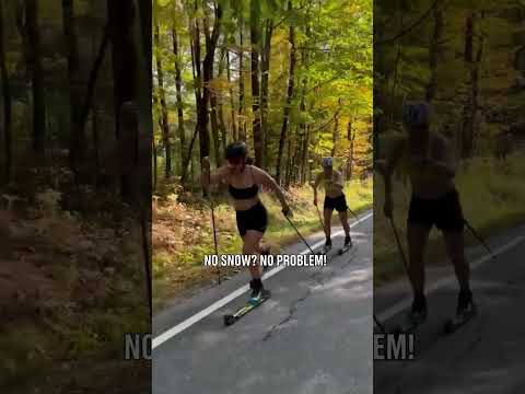 Behind the scenes: Off-season training for #CrossCountry 💪 📹:jessiediggins #Olympics