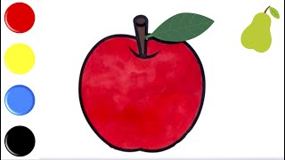 تفاح -كمثرى  تعلم الرسم - تعلم الألوان - تعلم الحيوانات - تعلم اللغة الإنجليزية