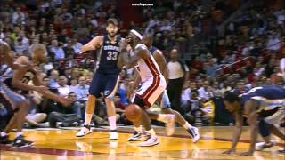 Unconscious Lebron losts control and clashes with Wade