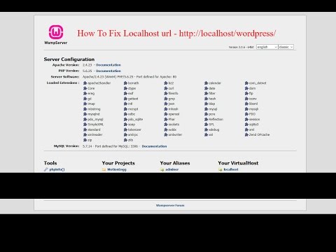 How To Fix Localhost url - http://localhost/wordpress/