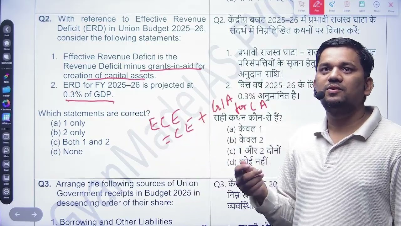 UPPCS prelims 2025 I Indian Economy Test 02 I Union Budget 25-26I Eco Survey 24-25 I UP Budget 25-26