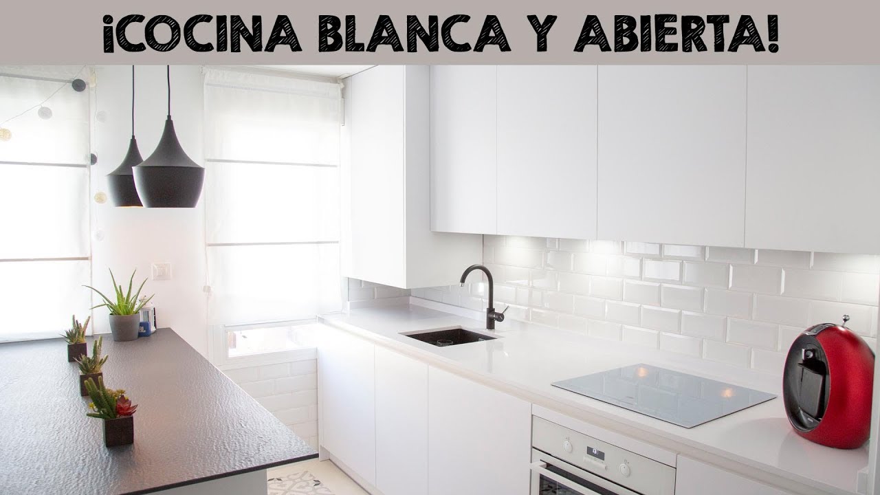 Cocina BLANCA y con la MEJOR ENCIMERA!! - YouTube