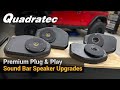 Quadratec jbl  kicker premium sound bar speaker upgrades for jeep wrangler jl  gladiator jt