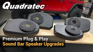 Quadratec JBL & Kicker Premium Sound Bar Speaker Upgrades for Jeep Wrangler JL & Gladiator JT