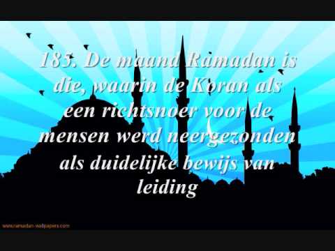 Verwonderlijk Nederlandse vertaling Koran verzen over Ramadan. Surah Al-Baqara TF-45