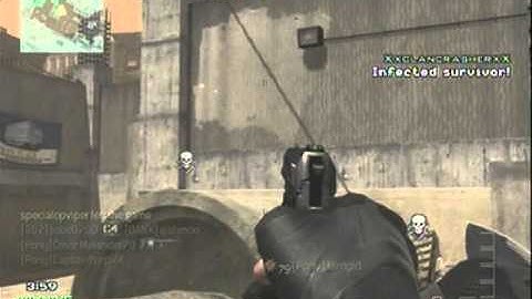 MW3: Across Map Infected Throwing Knife Kill