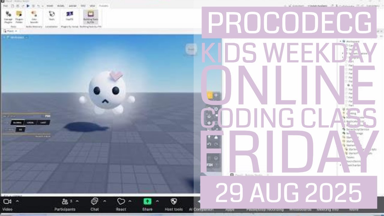 ProCodeCG Kids Weekday Coding Class - Friday - 29 Aug 2025 - YouTube
