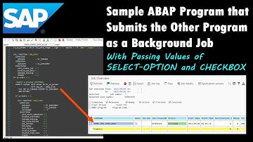 SAP: ABAP, Submitting a Program as a Background Job