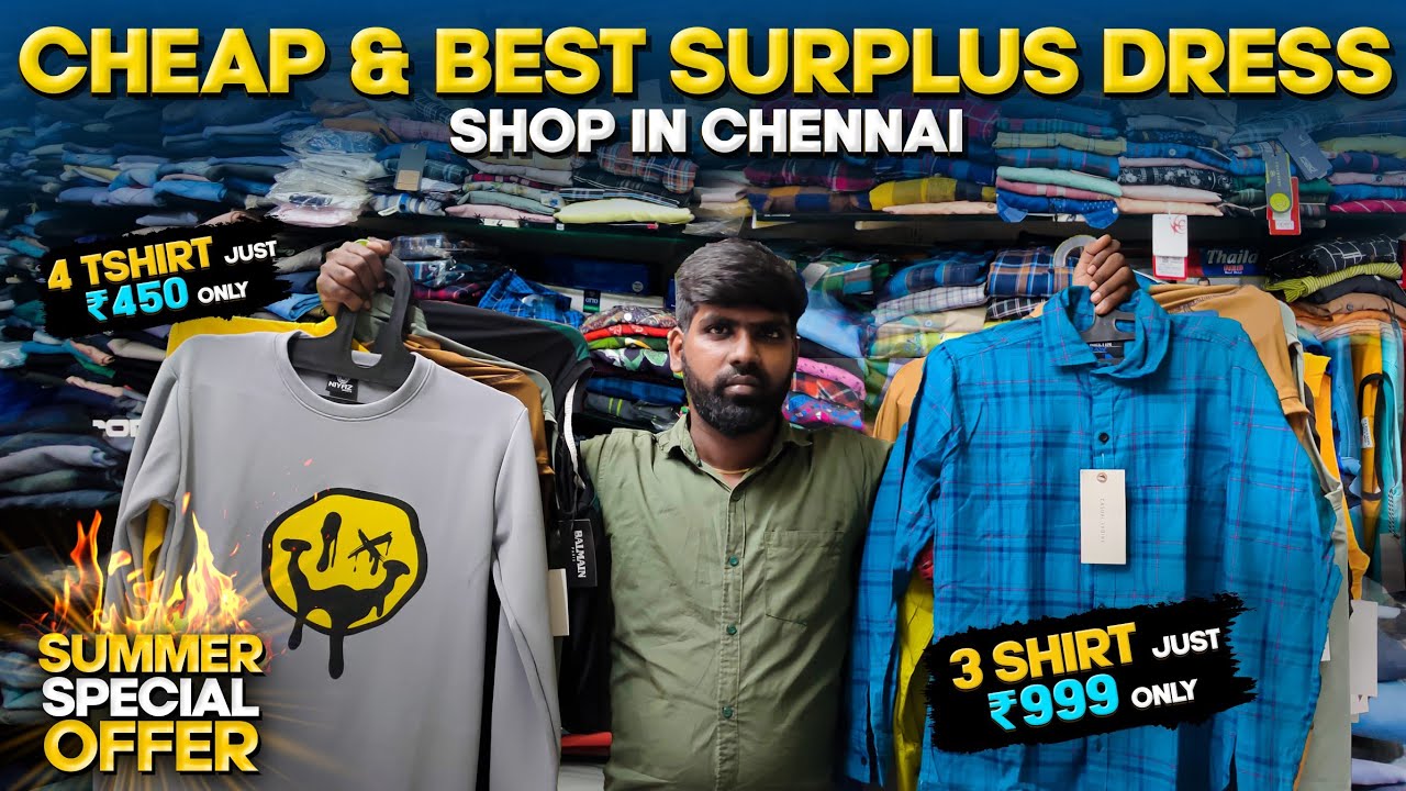 SUMMER OFFER🔥₹99முதல் Cheapest Branded Surplus Dress Shop in Chennai 🤗