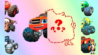 CORRECTLY GUESS THE SECOND PART OF THE CAR  -  Blaze and the Monster Truck Machines🧩