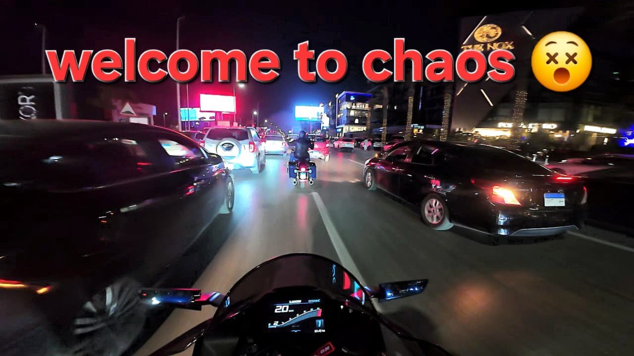 Cairo Night Ride Chaos 😅 with bmw s1000rr, فيلم السواقة في الزحمة 😂