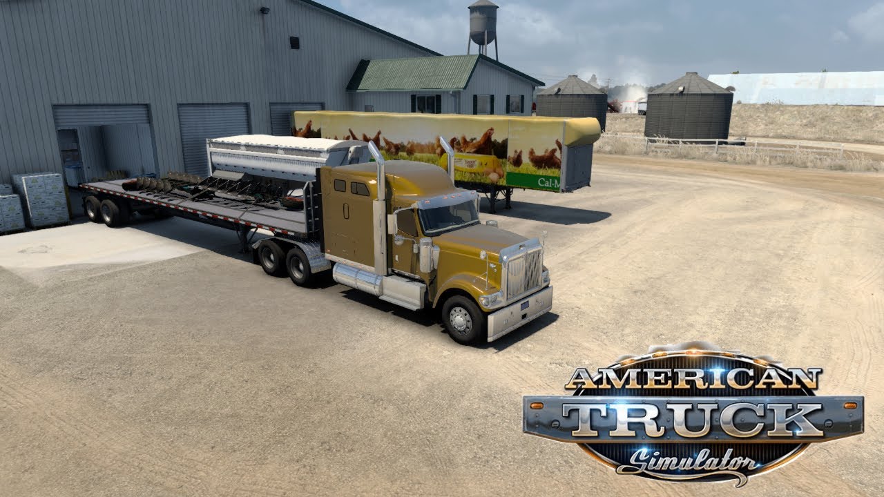 International 9900i eagle-American Truck Simulator-Trucking with plows through the Idaho Forest