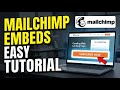 How to configure Mailchimp embeds for landing page conversion UI - Easy Tutorial