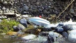 RC CWR  jet boat jumping at Boulton Creek