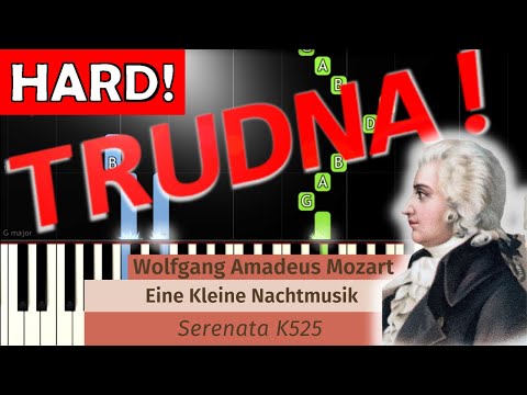 🎹 Eine kleine nachtmusik (W. A. Mozart) - Piano Tutorial (TRUDNA! wersja) 🎵 NUTY W OPISIE 🎼