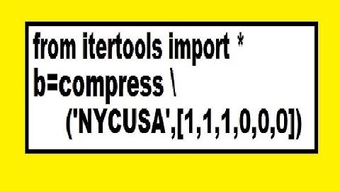 Python Itertool Compress