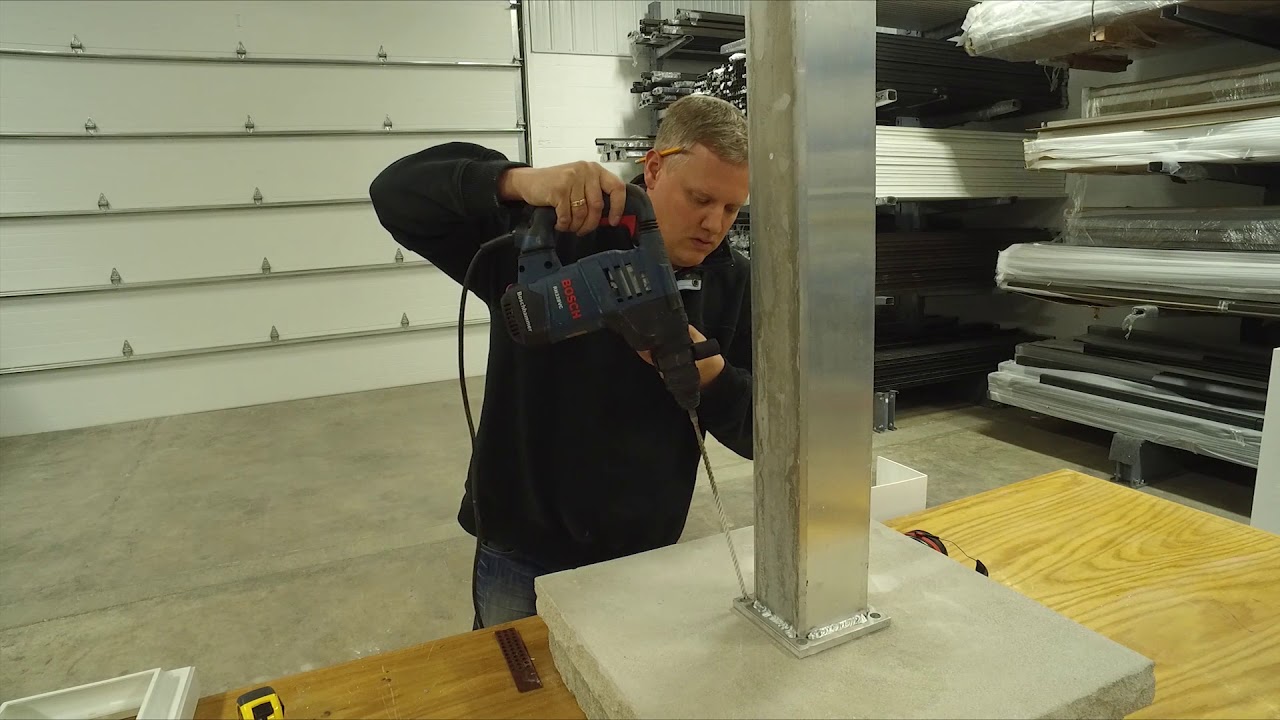 Modern Pergola Kit Step 2B - Post Mount To Concrete Slab Or Modern Pergola Kit Step 2B - Post Mount to Concrete Slab or Landscape Column Top - Modern Pergola Kit Step 2B - Post Mount To Concrete Slab Or