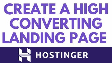 Design A Professional Landing Page With Hostinger Website Builder