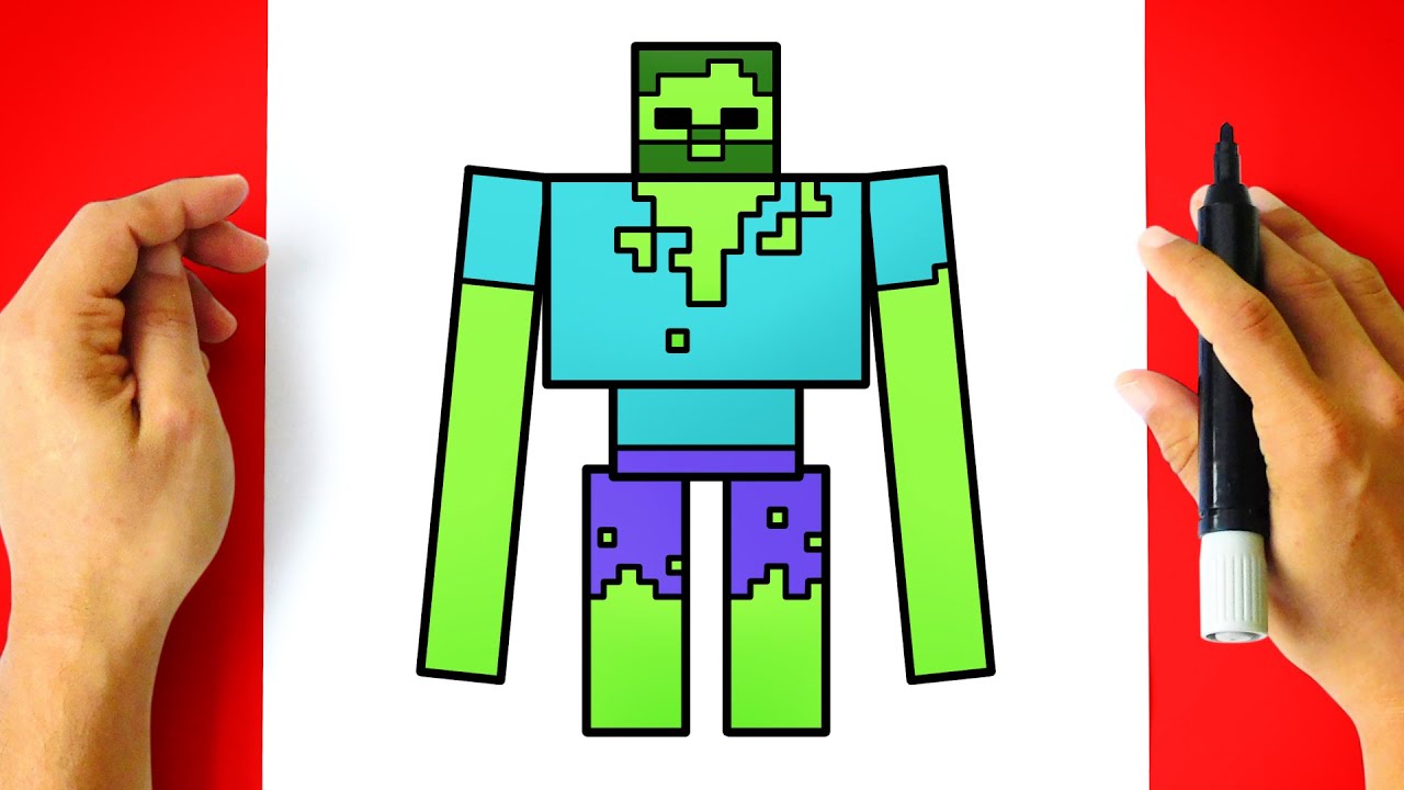 Desenho de Minecraft Zumbis para colorir  Desenhos para colorir e imprimir  gratis