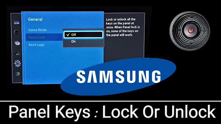 How to unlock panel keys on samsung tv without remote