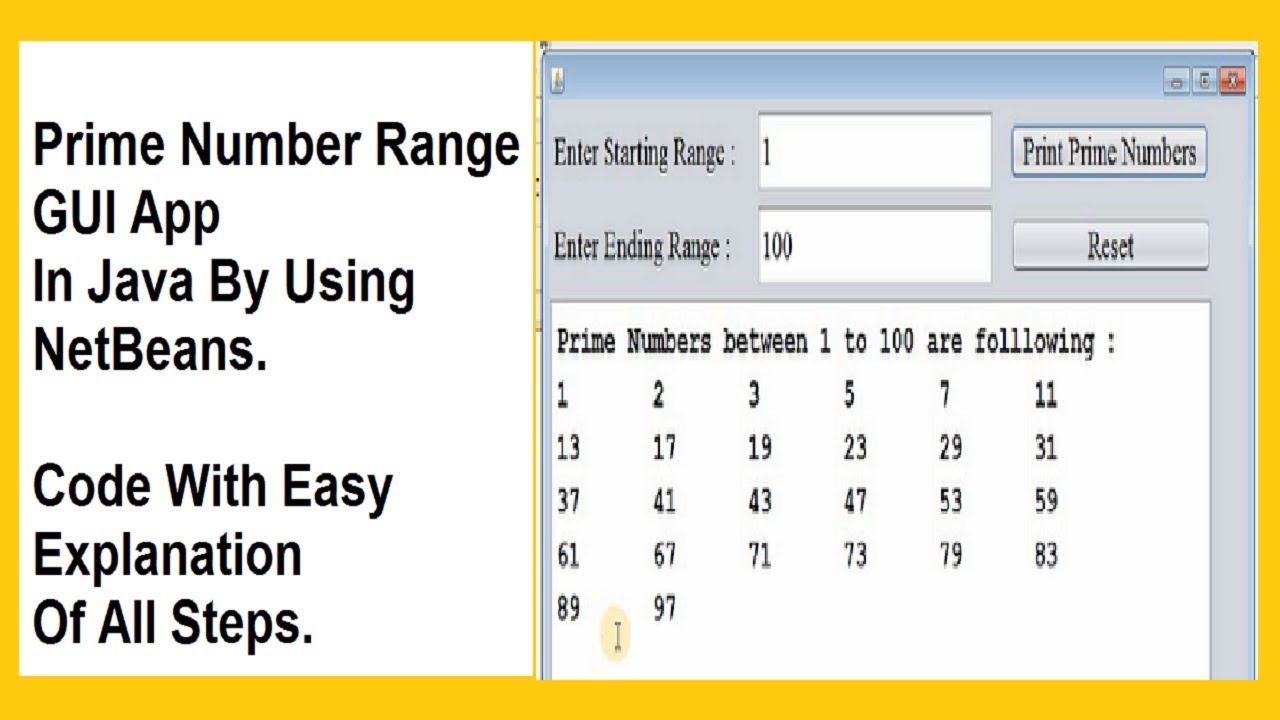 Range of numbers