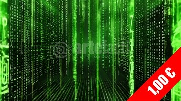 Streaming Green Binary Matrix Code HD Stock Video