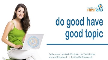 how to write a good topic sentence #tutoring#Firstring#Global #Online#Tuition