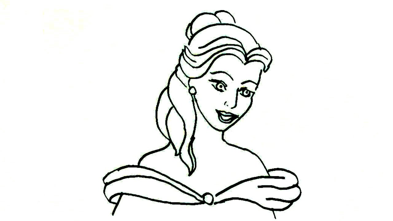 How to draw Belle, Beauty and the Beast- in easy steps for children