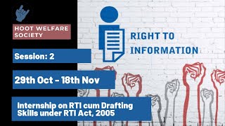 Session 2- How to draft an RTI application by Dr. Amitra Sudan Chakraborty