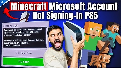 How to Fix Minecraft Microsoft Account Not Signing In PS5 ⚡#minecraft #ps5