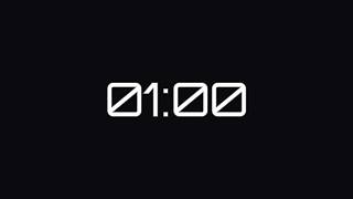 1 Minute Timer | Clean Digital Countdown | Full HD 1080p