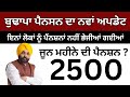 June punjab budapa pension news 2026,big annoucment punjab government, 2500 pension 