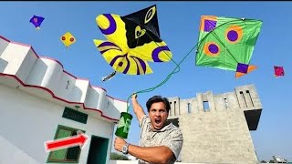 Big kite flying caught big kite with new trick