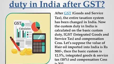 What is Custom Duty and how to calculate it after GST in India?