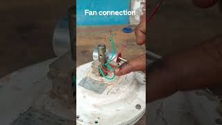 Fan connection with capacitor #electronic #fan #electrical
