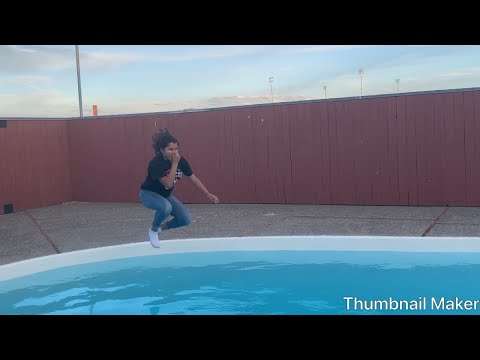 JUMPED IN A COLD POOL FOR 200 SUBSCRIBERS (...with clothes on)