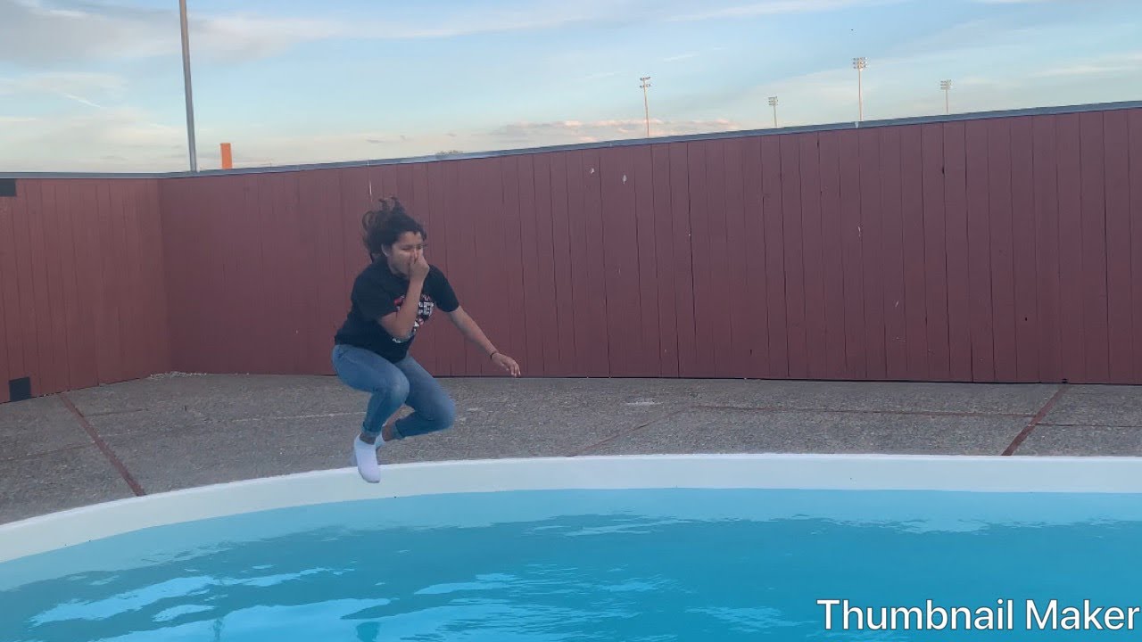 JUMPED IN A COLD POOL FOR 200 SUBSCRIBERS (...with clothes on) - YouTube