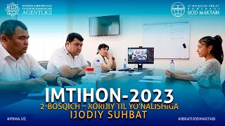 IMTIHON-2023: SUHBAT 1-KUN