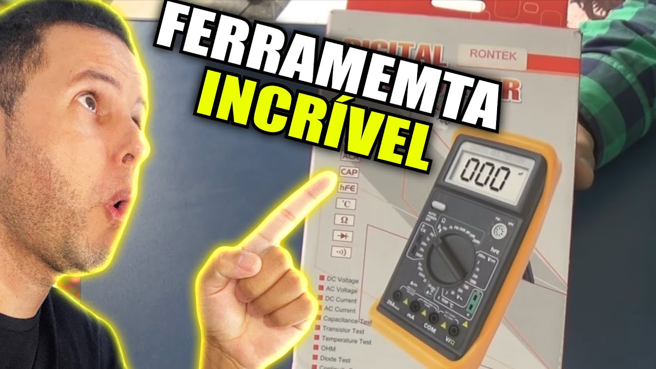 MULTIMETRO DIGITAL COM TESTE DE CAPACIMETRO E TEMPERATURA