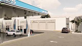 تصميم مشروع | محطة وقود فئة (ب)   ‏المساحة | 12500  Fuel station m2