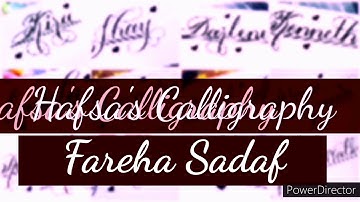 Fareha Name in calligraphy in cursive style writing beautiful design #cursive #calligraphy #hafsa