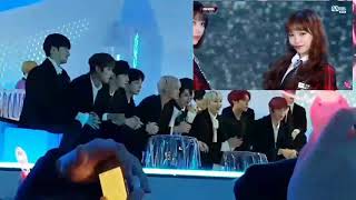 181210 WANNA ONE Reaction To IZONE's cover of Energetic @ MAMA 2018