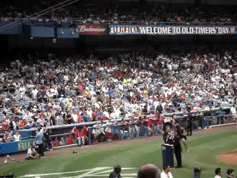 Old Timer's Day 2008 Yankee Stadium - Helen Hunter (for Catfish Jim)