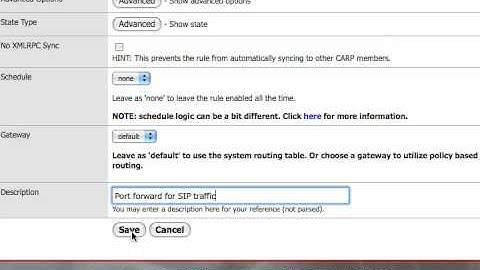 Port Forwards on pfSense Firewall for Asterisk SIP traffic