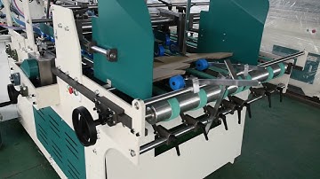 Semi Automatic Corrugated Carton Folding Gluing Machine / Corrugated Box Folder Gluer