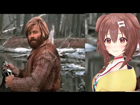 【MMD】山にいるヒゲのおじさんが笑顔で頷くGIF画像