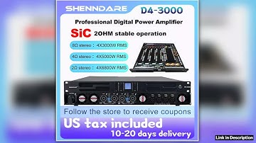 ShennDare D43000 2ohm Stable Working 4x6800W 2OHM Professional Digital Audio Power Amplifier DJ Sub