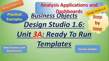 BusinessObject DesignStudio 1.6: Unit 3A:Practical: Ready to Run templates