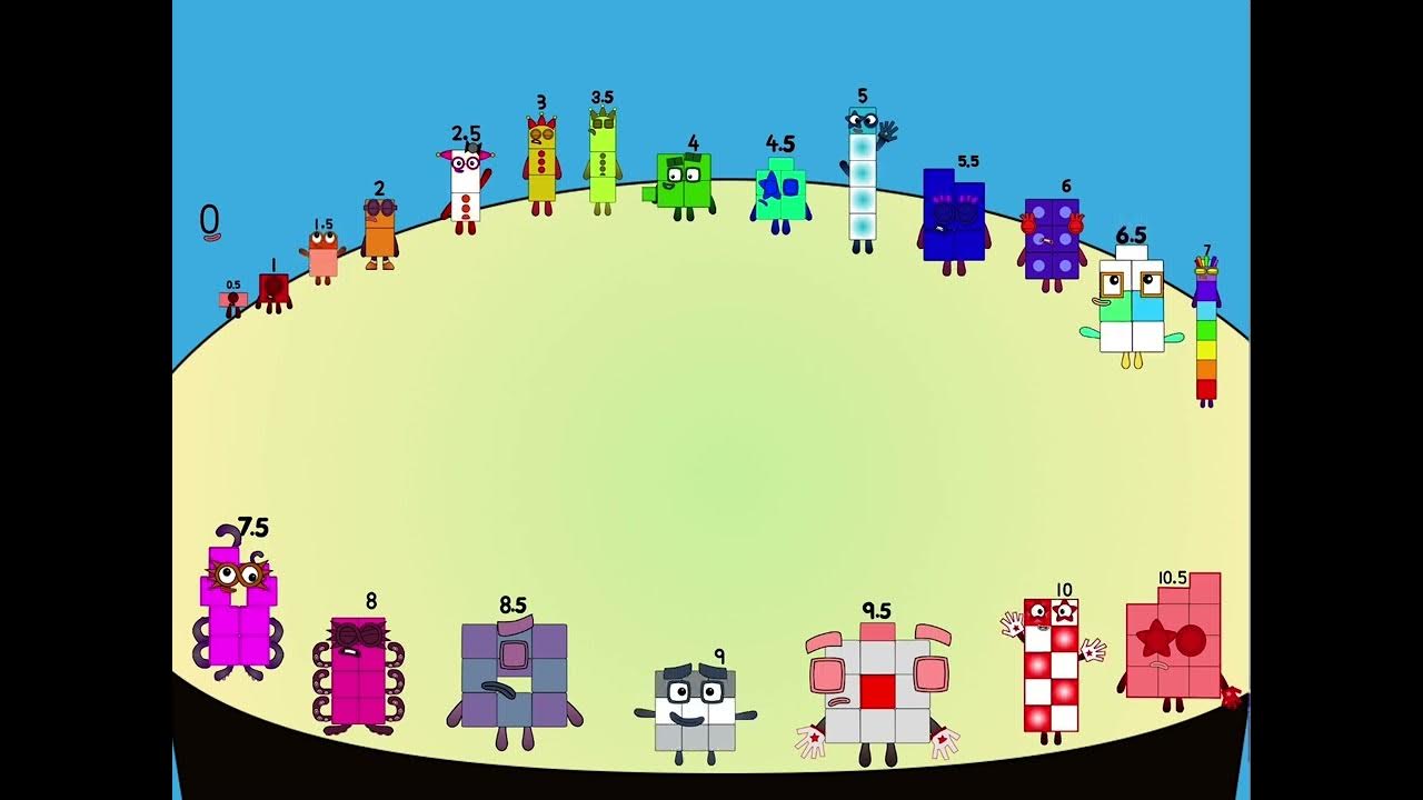 Numberblocks band halves 0 10 5 youtube