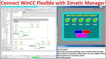 SIMATIC Manager V5.6 and WinCC Flexible 2008 SP5 create screen for start and stop motors by sequence